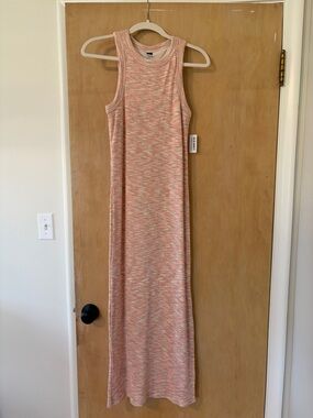 Old Navy Sleeveless Heathered Pink Maxi Dress
